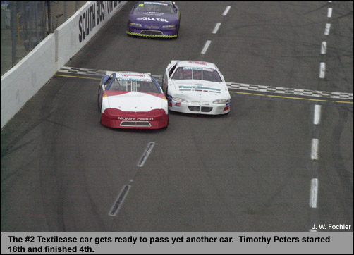 Timothy Peters race car in the pits
